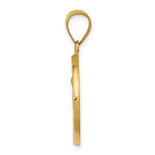 Image of 14K Yellow Gold Polished & Satin St. Anne Medal Pendant XR1286