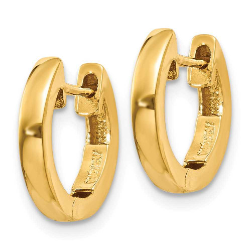 Image of 9mm 14K Yellow Gold Polished 2mm Hinged Hoop Earrings