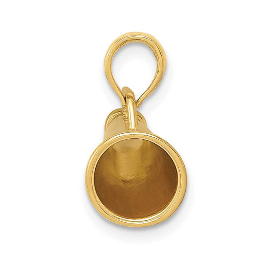Image of 14K Yellow Gold Polished 3-D Small Megaphone Pendant