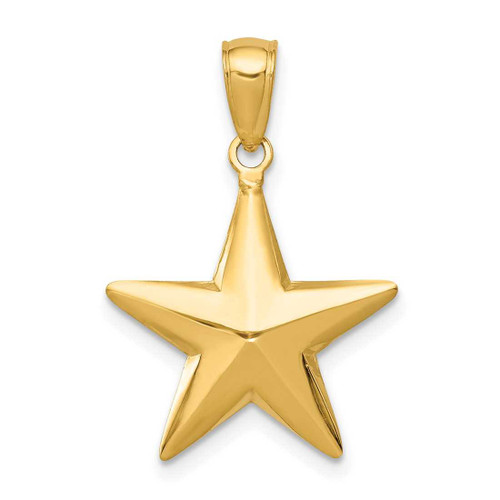 Image of 14K Yellow Gold Polished 3-D Star Pendant