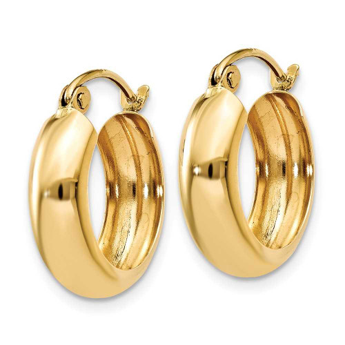 Image of 10mm 14K Yellow Gold Polished 4.75mm Round Hoop Earrings