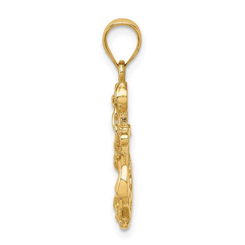 Image of 14k Yellow Gold Polished Anchor & Chain Pendant