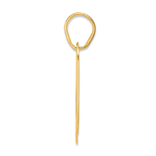 Image of 14K Yellow Gold Polished Block Number 50 Pendant