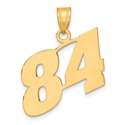 Image of 14K Yellow Gold Polished Block Number 84 Pendant
