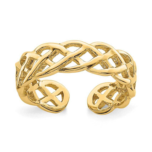 Image of 14K Yellow Gold Polished Braided Toe Ring