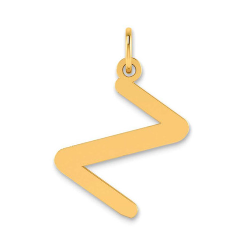 Image of 14K Yellow Gold Polished Bubble Letter Z Initial Pendant