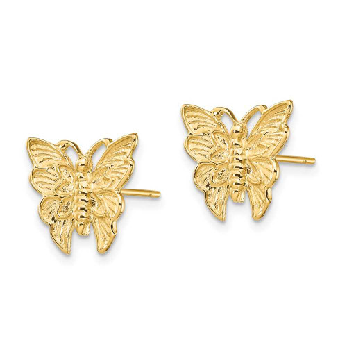 Image of 12mm 14K Yellow Gold Polished Butterfly Post Earrings TF1568