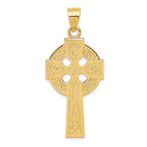 Image of 14K Yellow Gold Polished Celtic Cross Pendant K6233