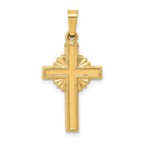 Image of 14K Yellow Gold Polished Celtic Cross Pendant XR1469