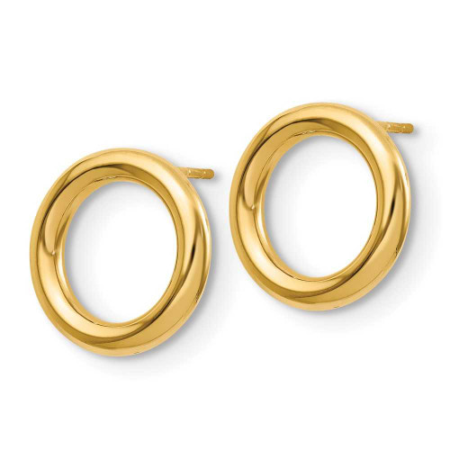 Image of 15mm 14K Yellow Gold Polished Circle Post Earrings