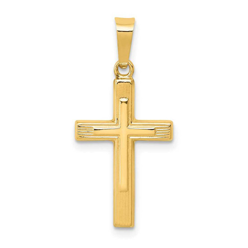 Image of 14K Yellow Gold Polished Cross Latin Pendant