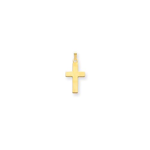 Image of 14K Yellow Gold Polished Cross Pendant C3601