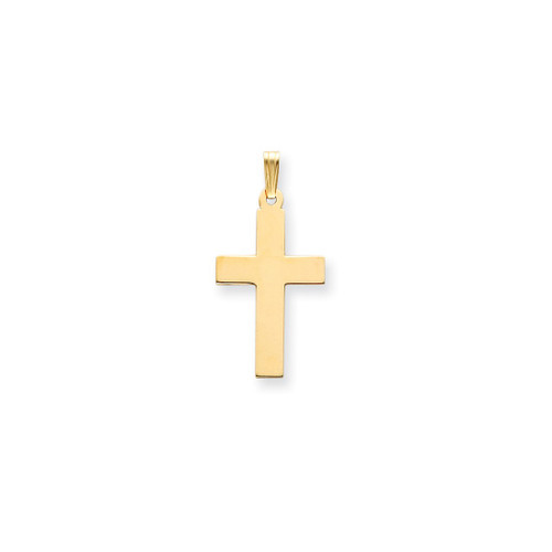 Image of 14K Yellow Gold Polished Cross Pendant C3603