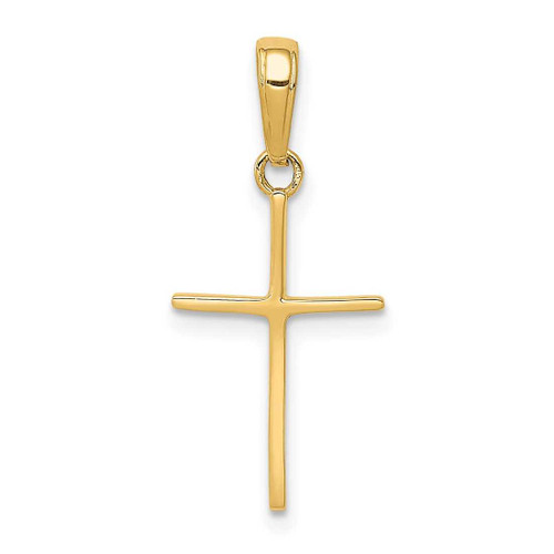 Image of 14K Yellow Gold Polished Cross Pendant C3782