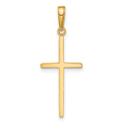 Image of 14K Yellow Gold Polished Cross Pendant C3784