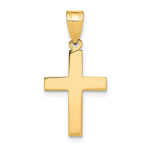 Image of 14K Yellow Gold Polished Cross Pendant C3787