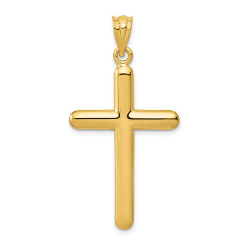 Image of 14K Yellow Gold Polished Cross Pendant C880