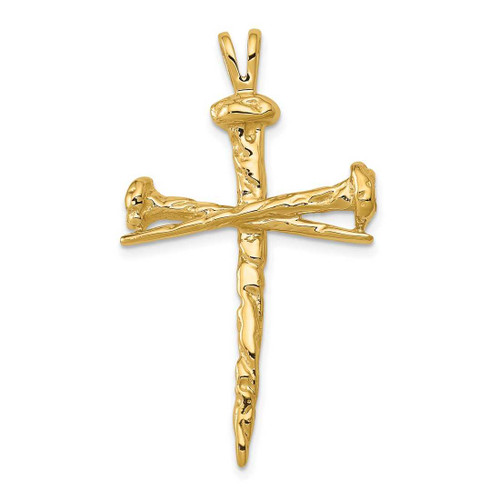 Image of 14K Yellow Gold Polished Cross Pendant D164