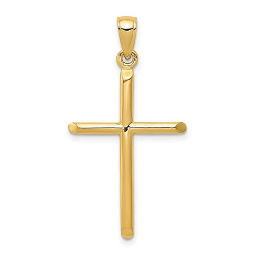 Image of 14K Yellow Gold Polished Cross Pendant D1660