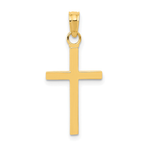 Image of 14K Yellow Gold Polished Cross Pendant K2116