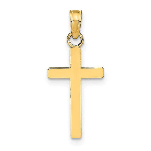 Image of 14K Yellow Gold Polished Cross Pendant K9578