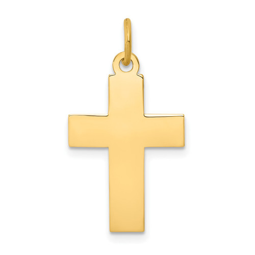 Image of 14K Yellow Gold Polished Cross Pendant REL75