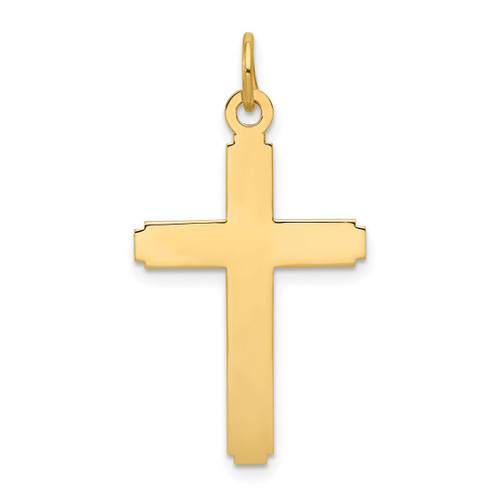 Image of 14K Yellow Gold Polished Cross Pendant REL77