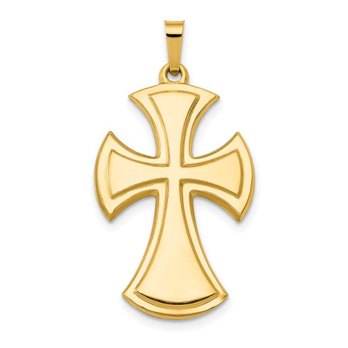 Image of 14K Yellow Gold Polished Cross Pendant XR1585