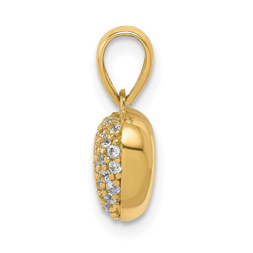 Image of 14K Yellow Gold Polished CZ Heart Pendant