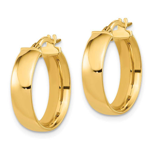 Image of 22mm 14K Yellow Gold Polished Earrings LE1368