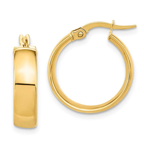 Image of 22mm 14K Yellow Gold Polished Earrings LE1368