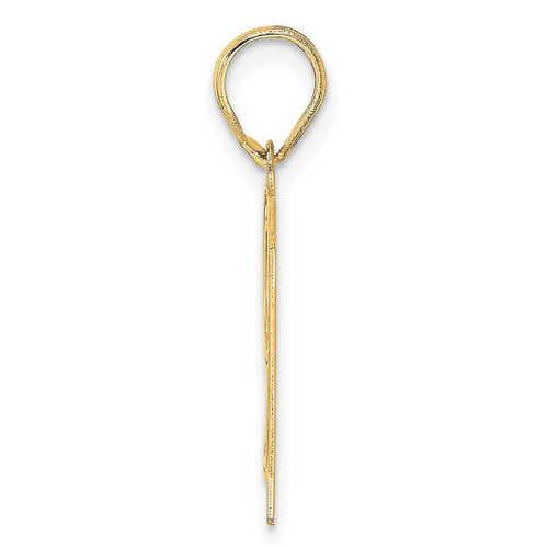Image of 14K Yellow Gold Polished Etched Number 91 Pendant