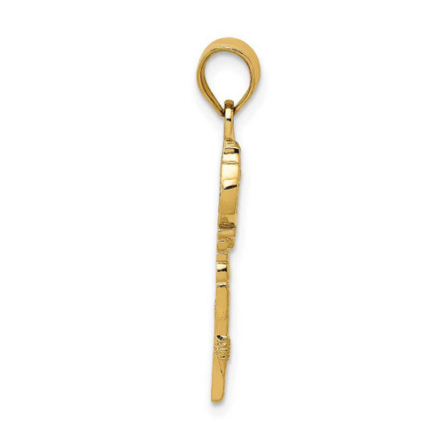 Image of 14K Yellow Gold Polished Fancy Key Pendant