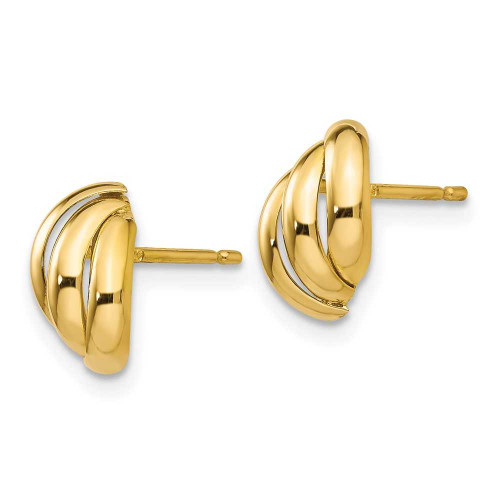 Image of 9mm 14K Yellow Gold Polished Fancy Stud Post Earrings YE1716