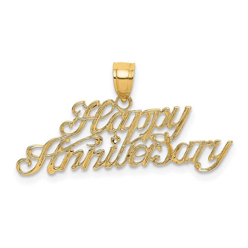 Image of 14K Yellow Gold Polished Happy Anniversary Pendant