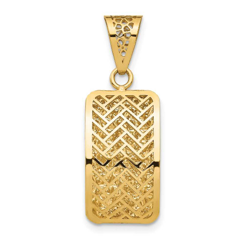 Image of 14K Yellow Gold Polished Hollow Fancy Pendant