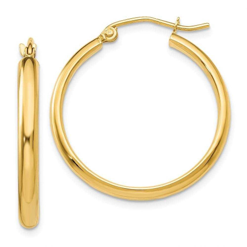 Image of 25mm 14K Yellow Gold Polished Hoop Earrings TA233