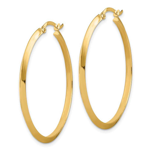 Image of 39.25mm 14K Yellow Gold Polished Hoop Earrings TF1632