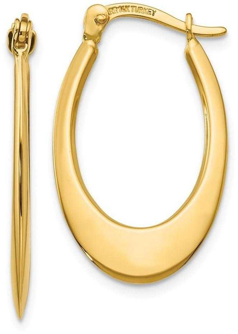 Image of 11mm 14K Yellow Gold Polished Hoop Earrings TM651