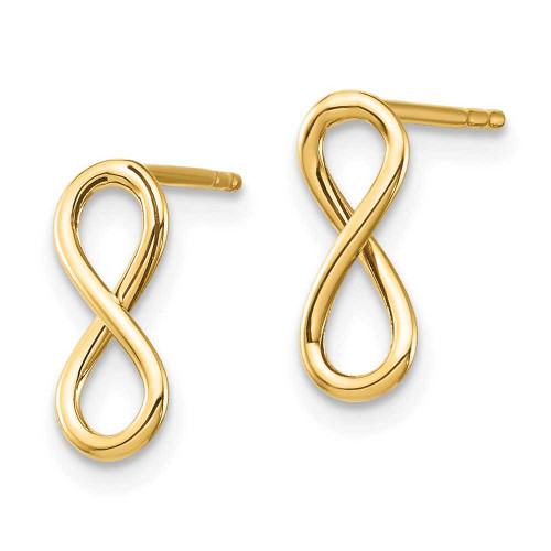 Image of 14K Yellow Gold Polished Infinity Post Earrings