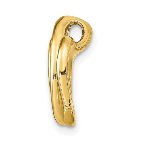 Image of 14K Yellow Gold Polished Letter M Initial Slide Pendant
