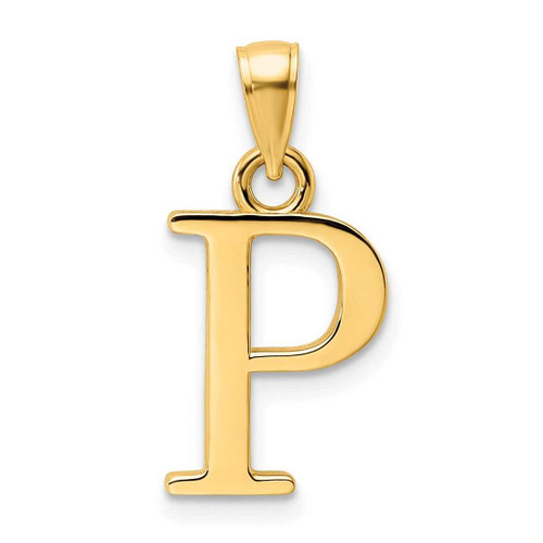 Image of 14K Yellow Gold Polished Letter P Pendant