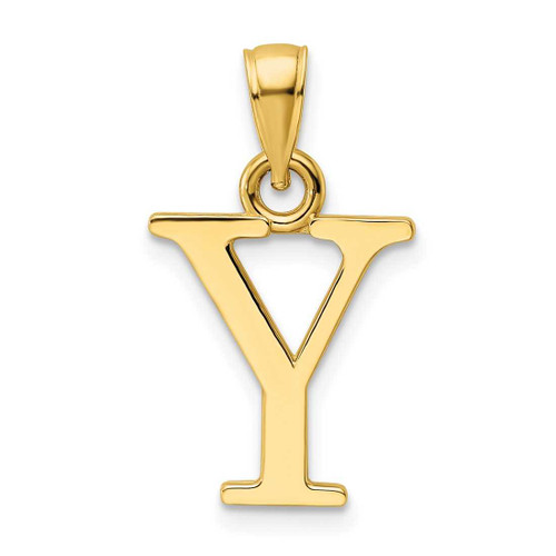Image of 14K Yellow Gold Polished Letter Y Pendant