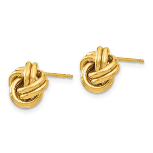 Image of 9.25mm 14K Yellow Gold Polished Love Knot Stud Post Earrings