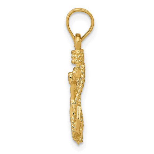 Image of 14K Yellow Gold Polished Mariner Crucifix Pendant
