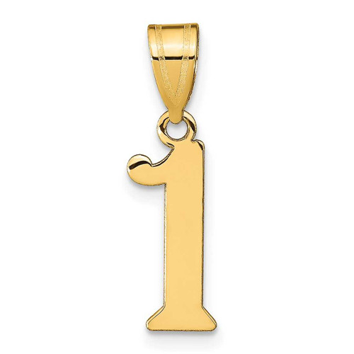 Image of 14K Yellow Gold Polished Number 1 Pendant
