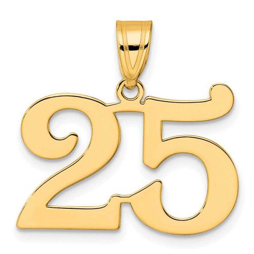 Image of 14K Yellow Gold Polished Number 25 Pendant