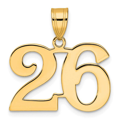 Image of 14K Yellow Gold Polished Number 26 Pendant