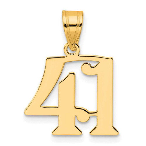 Image of 14K Yellow Gold Polished Number 41 Pendant