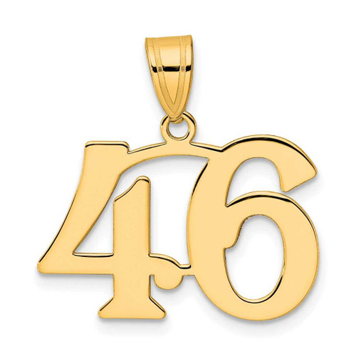 Image of 14K Yellow Gold Polished Number 46 Pendant